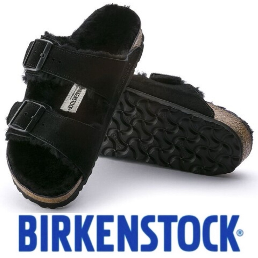 Birkenstock Arizona Shearling Suede Leather Size 37